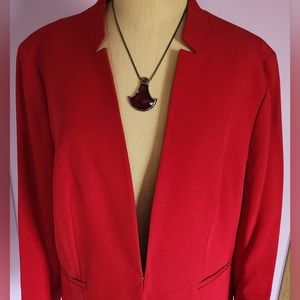 Black Label by Evan Picone Blazer - Size 16 (Color Red)